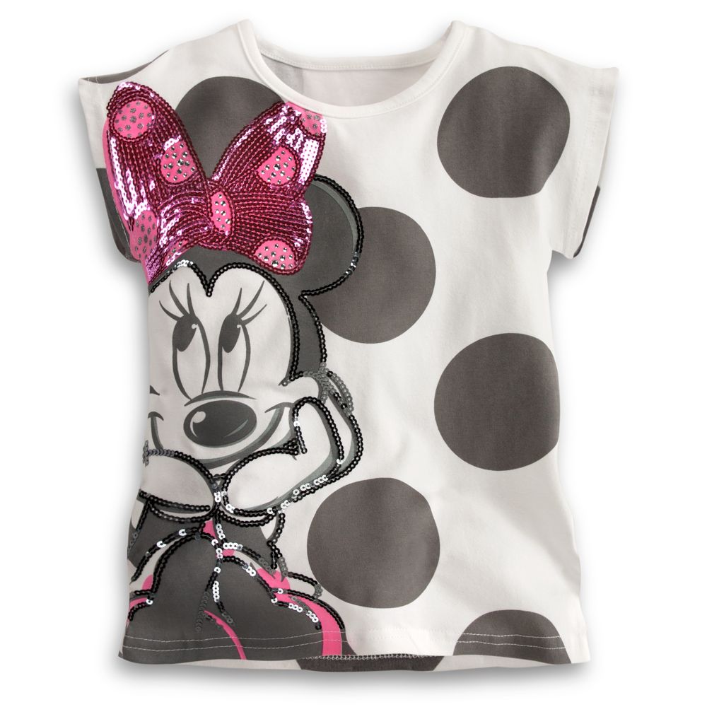 Sequined Minnie Mouse Tee for Girls