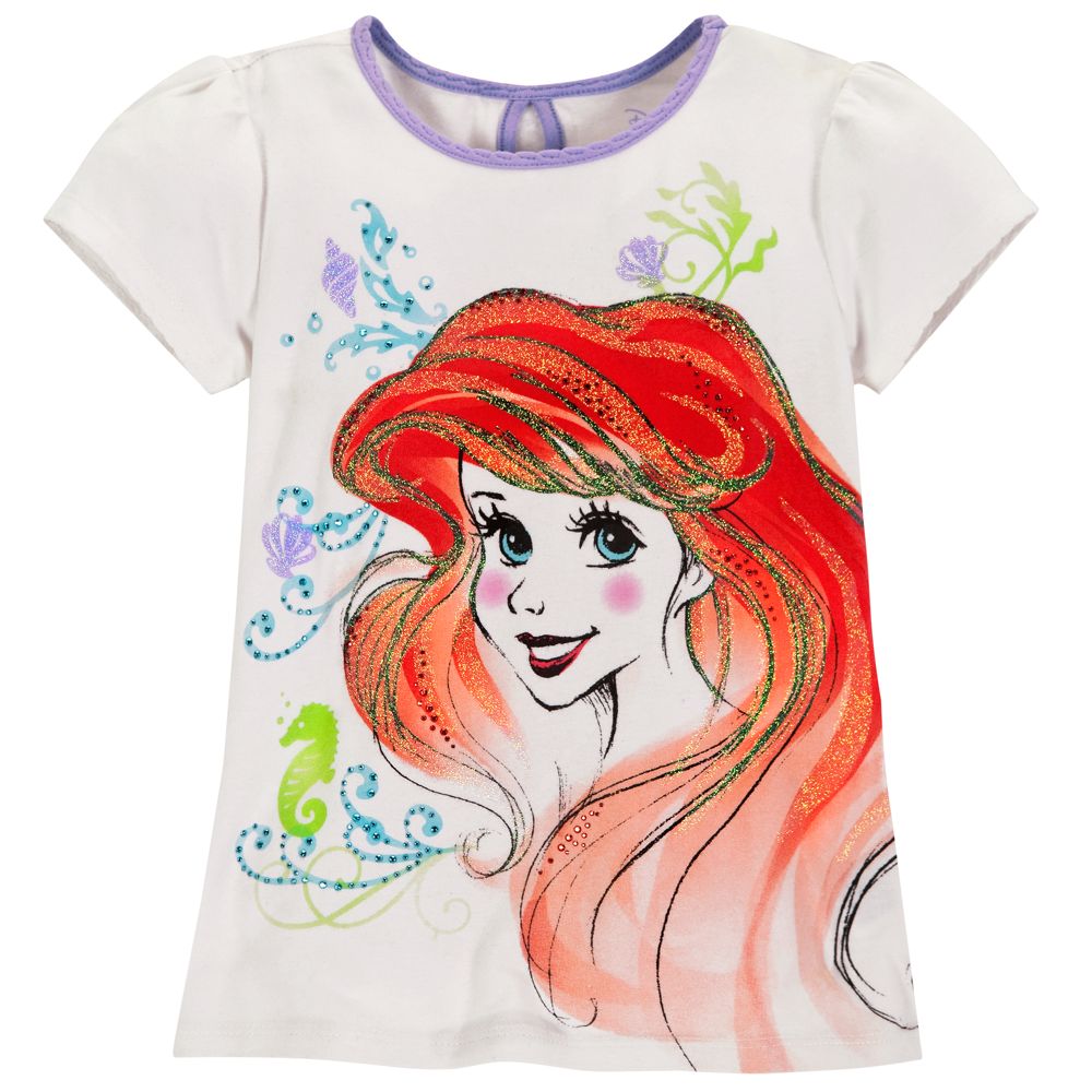 Rhinestud Ariel Tee for Girls