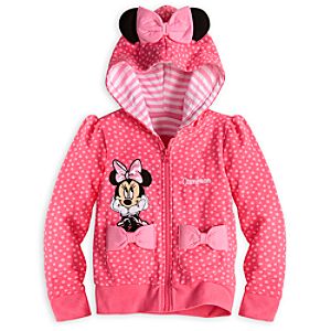 Minnie Mouse Zip-up Hoodie for Girls - Personalized