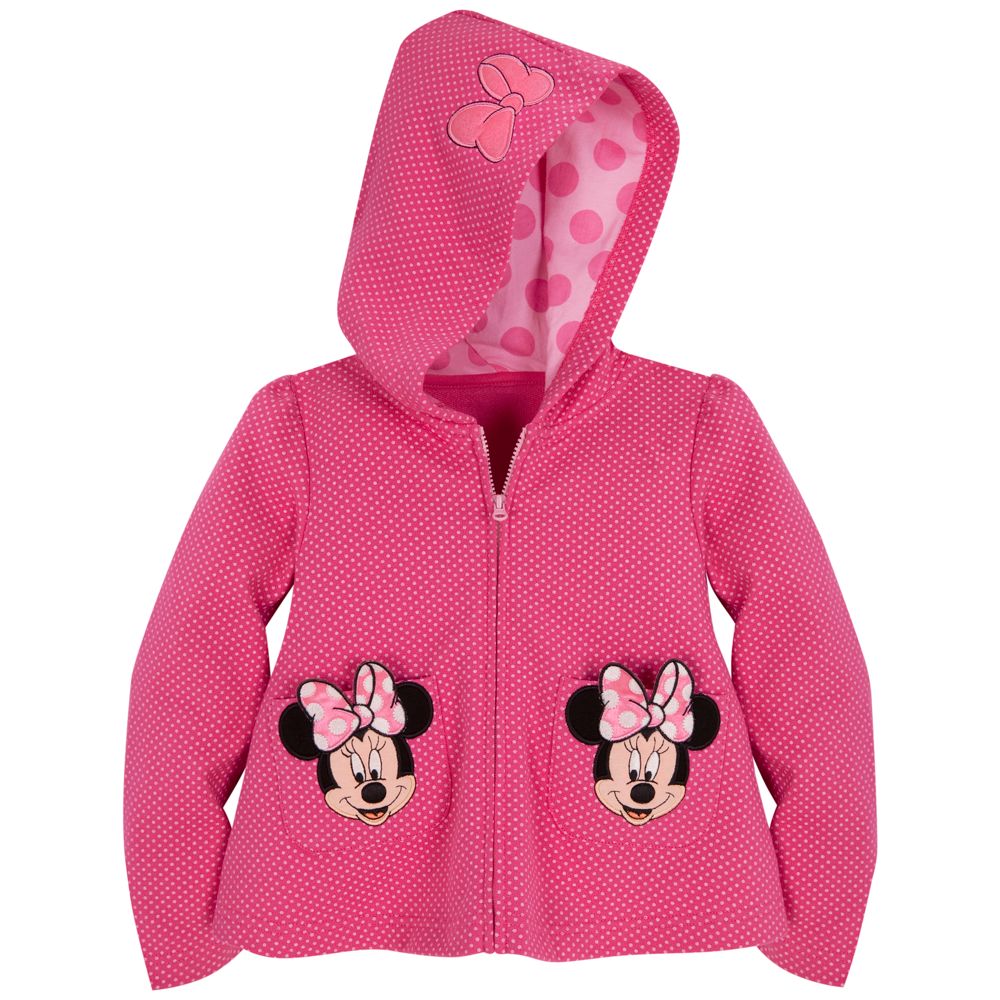 Polka-Dotted Minnie Mouse Hoodie for Toddler Girls