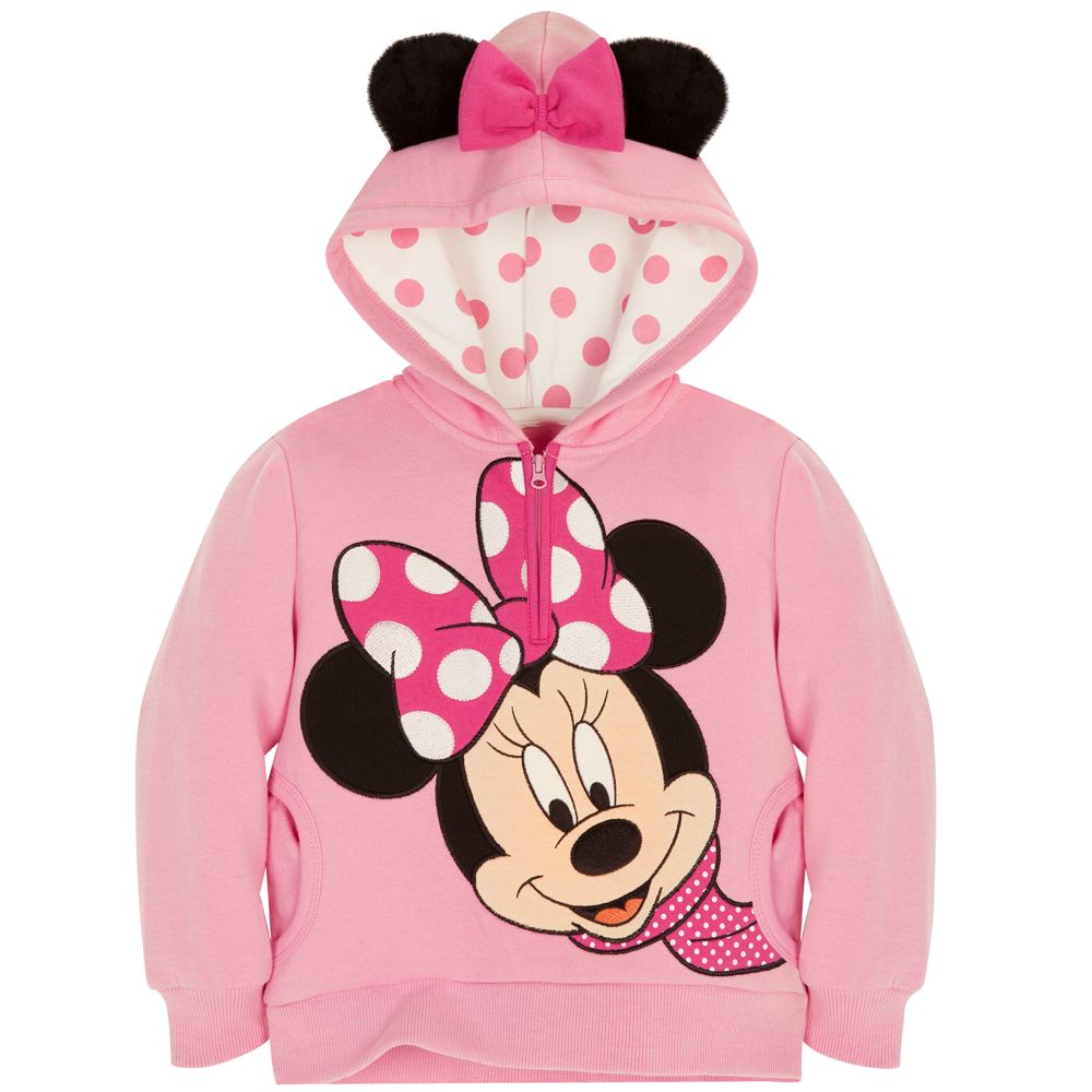 Half Zip Fleece Minnie Mouse Hoodie for Girls
