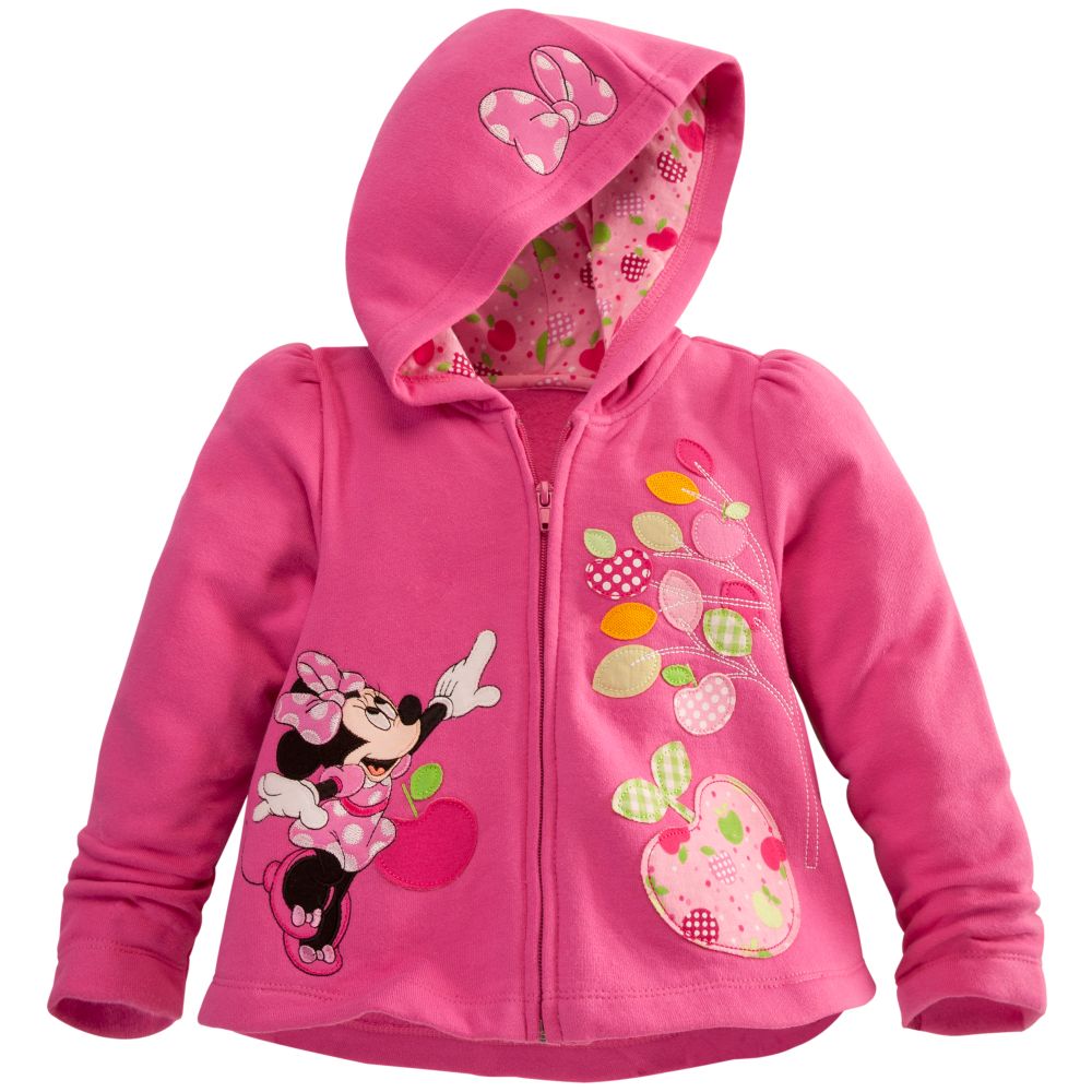 Personalizable Zip Fleece Minnie Mouse Hoodie for Toddler Girls