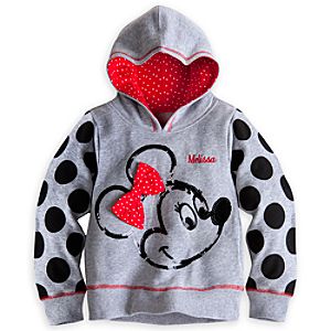 Minnie Mouse Hoodie Pullover for Girls - Personalizable