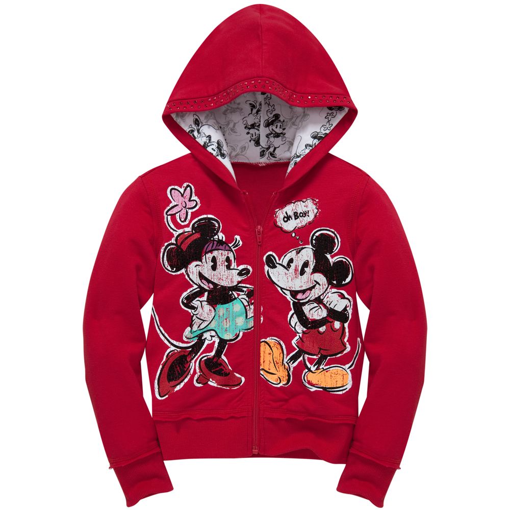 Mickey and Minnie Mouse Hoodie for Girls