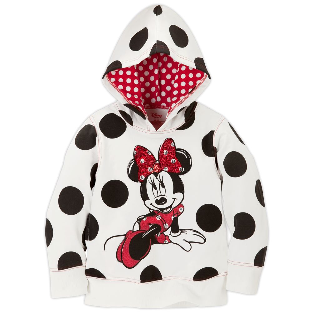 Dazzling Pullover Fleece Minnie Mouse Hoodie for Girls
