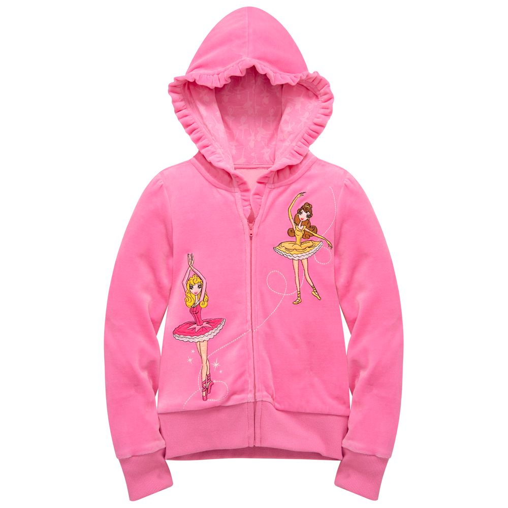 Velour Ballet Disney Princess Hoodie for Girls