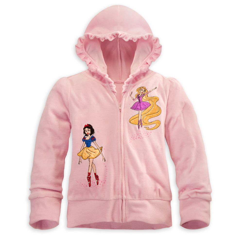 Personalizable Velour Ballerina Disney Princess Hoodie for Girls