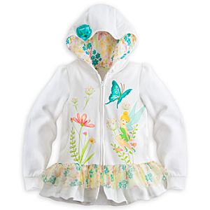 Tinker Bell White Hoodie for Girls