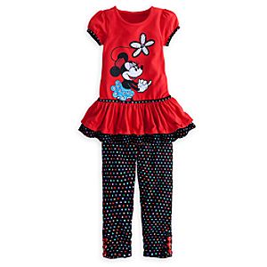 Minnie Mouse Dress and Leggings Set for Girls