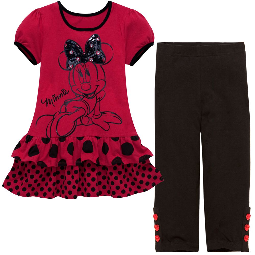 Ruffles and Polka Dots Minnie Mouse Dress Set for Girls -- 2-Pc.