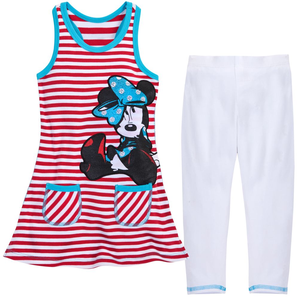 Striped Minnie Mouse Dress Set for Girls -- 2-Pc.