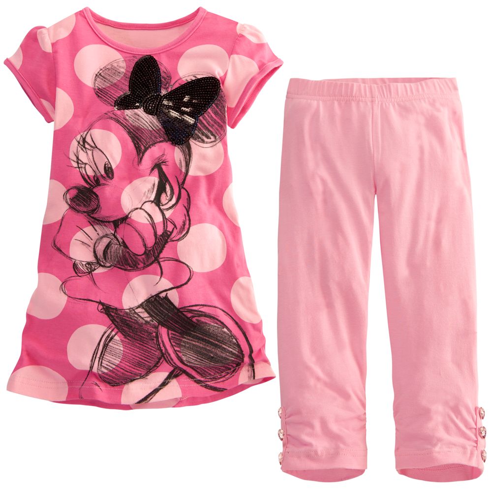 Sketch Minnie Mouse Dress Set for Girls -- 2-Pc.