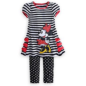 Minnie Mouse Dress and Leggings Set for Girls