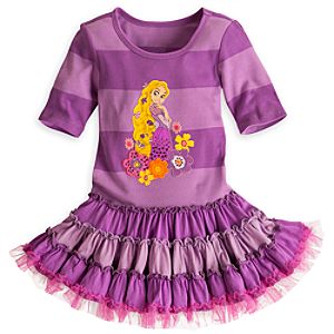 Rapunzel Purple Striped Knit Dress for Girls