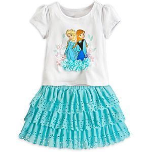 Anna and Elsa Top and Skort Set for Girls - Frozen