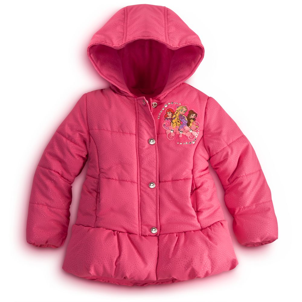 Personalizable Puffy Disney Princess Jacket for Girls