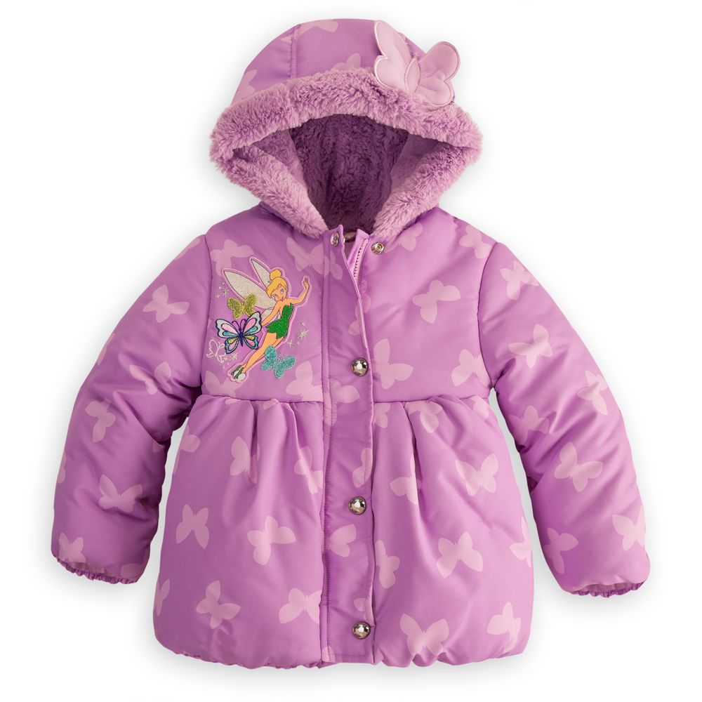 Personalizable Puffy Tinker Bell Jacket for Girls