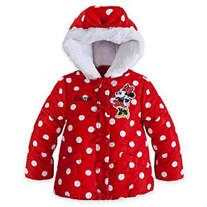 Minnie Mouse Hooded Puffy Jacket for Girls