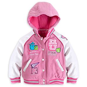 Monsters University Hooded Varsity Jacket for Girls