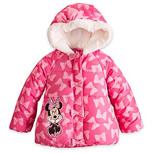 Minnie Mouse Puffy Jacket for Girls - Personalizable