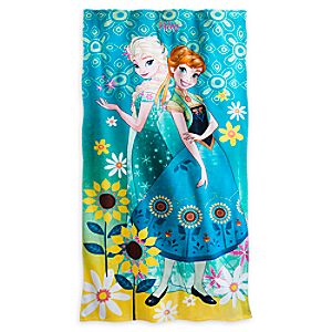 Anna and Elsa Beach Towel - Personalizable