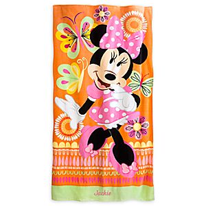 Minnie Mouse Clubhouse Beach Towel - Personalizable