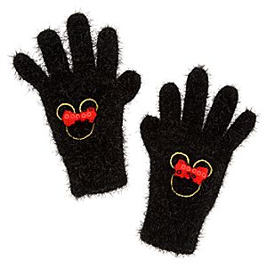 Minnie Mouse Sparkle Knit Gloves for Kids