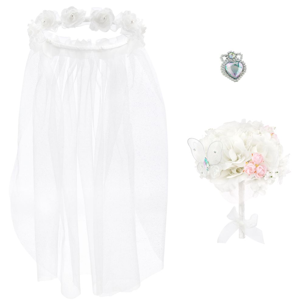 Disney Princess Cinderella Veil, Bouquet and Ring Set for Girls -- 3-Pc.