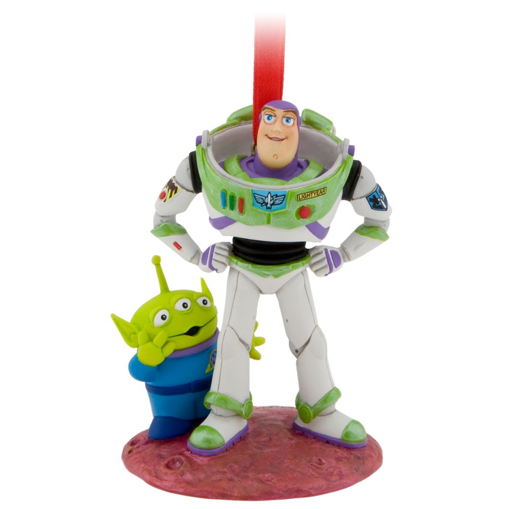 Space Alien and Buzz Lightyear Ornament