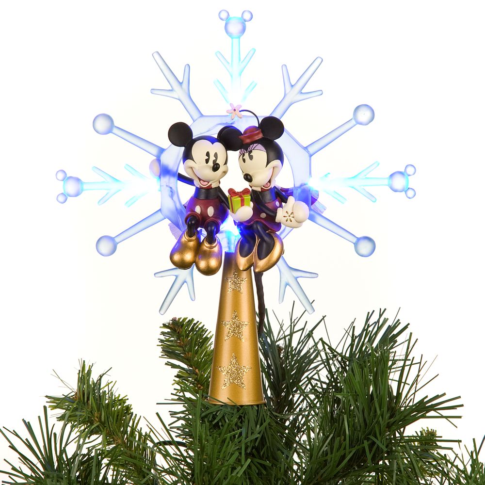 Classic Mickey and Minnie Holiday Tree Topper