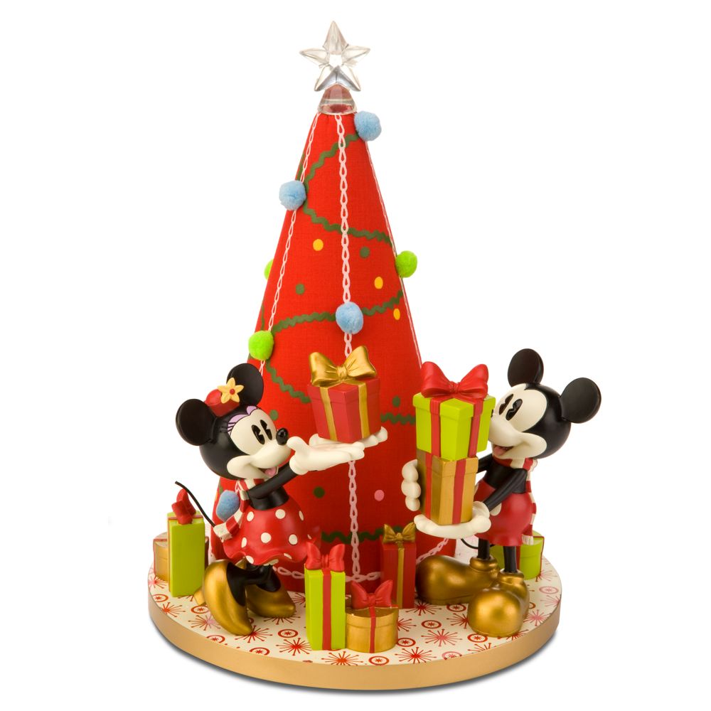 Classic Mickey Holiday Mickey and Minnie Christmas Tree Centerpiece