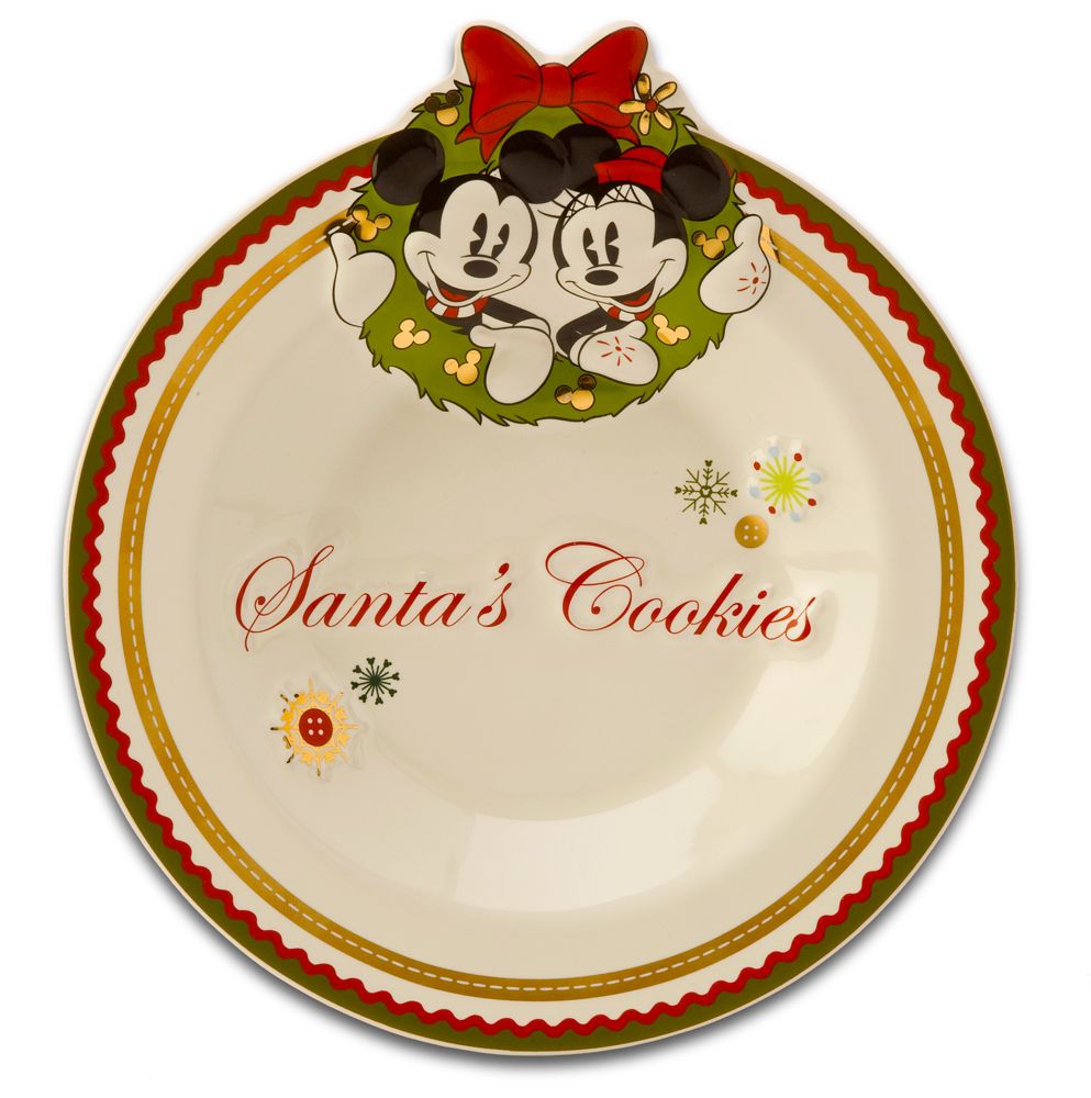 Classic Mickey and Minnie Holiday Cookie Plate