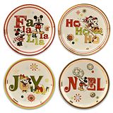 Classic Minnie and Mickey Appetizer Plates - Set of 4