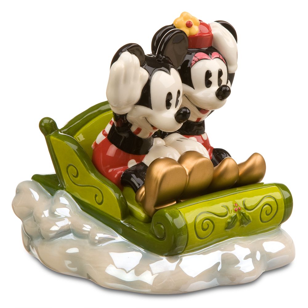 3-Pc. Classic Mickey and Minnie Holiday Salt and Pepper Shaker Set