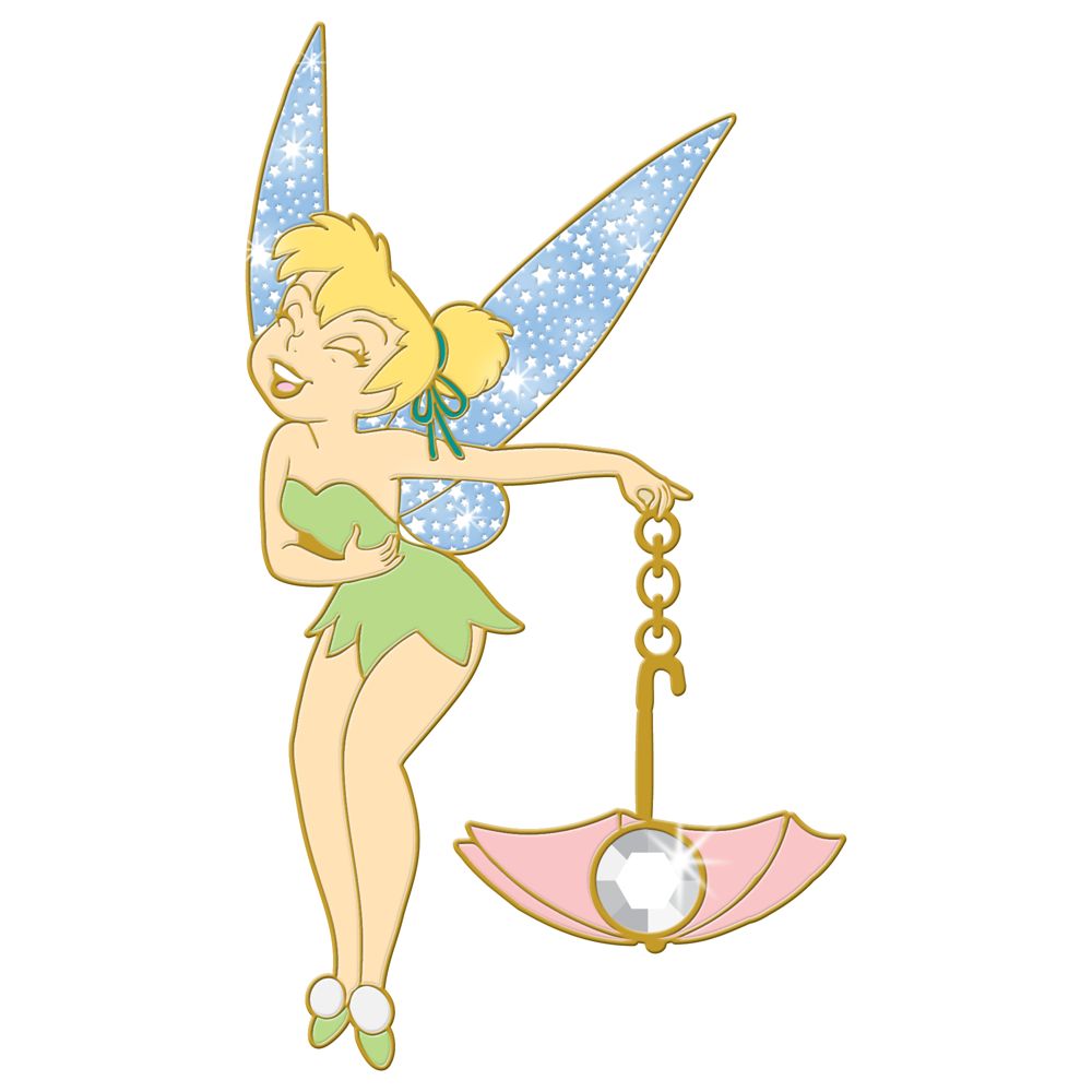April Birthstone Dangler Tinker Bell Pin