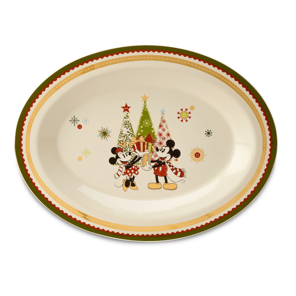 Classic Mickey and Minnie Holiday Serving Platter
