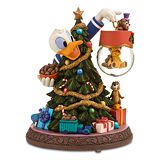 ''Merry Chip-Mas'' Chip an' Dale with Donald Duck Snowglobe Ornament