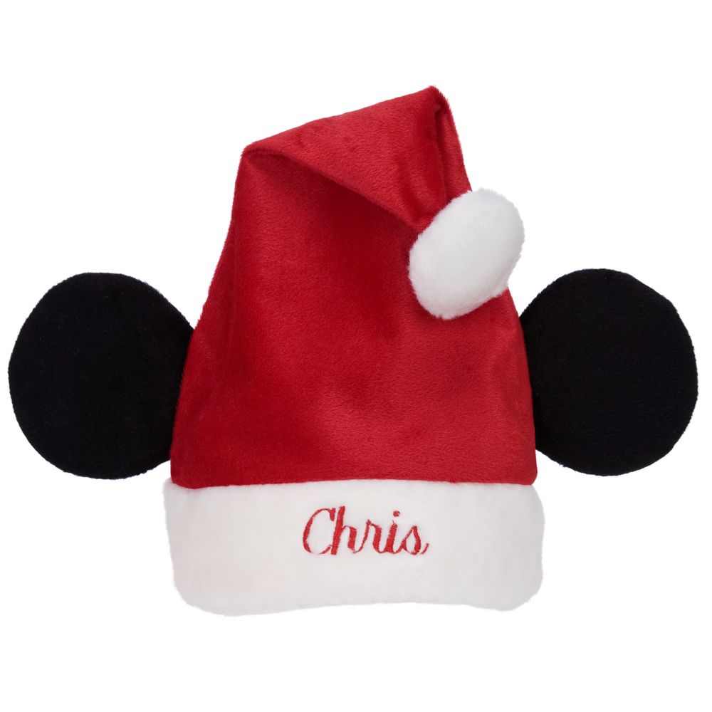 Personalized Santa Hat with Mickey Mouse Ears