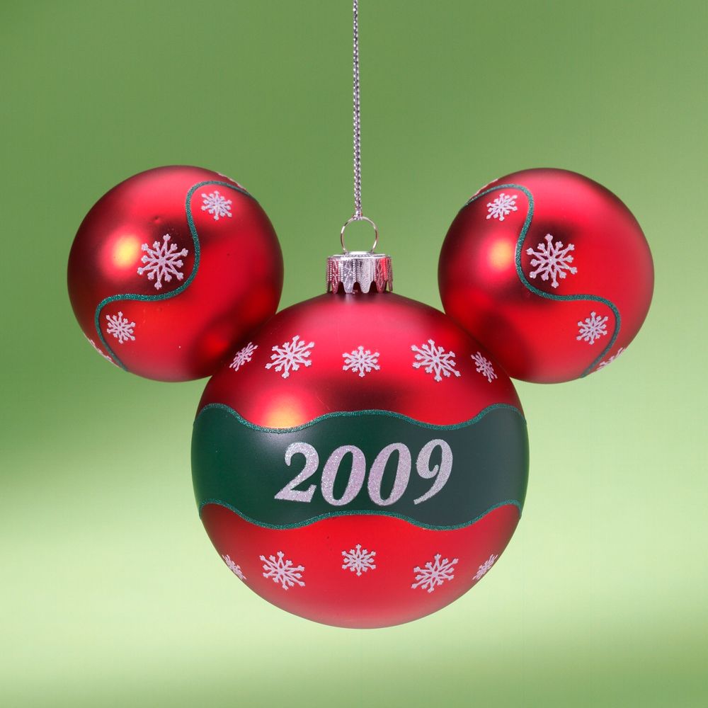 2009 Glass Mickey Mouse Ornament