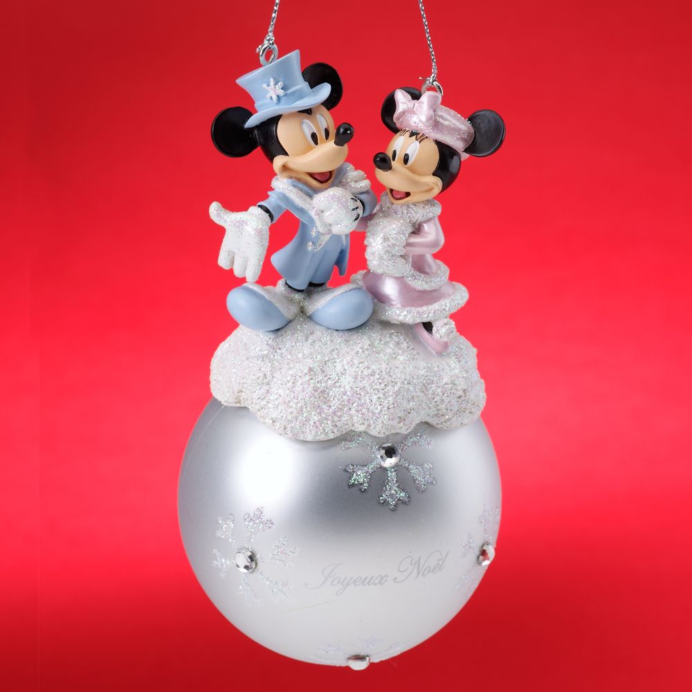 Top Hat Mickey and Minnie Mouse Ornament