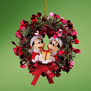 Minnie and Mickey Mouse Wreath Ornament