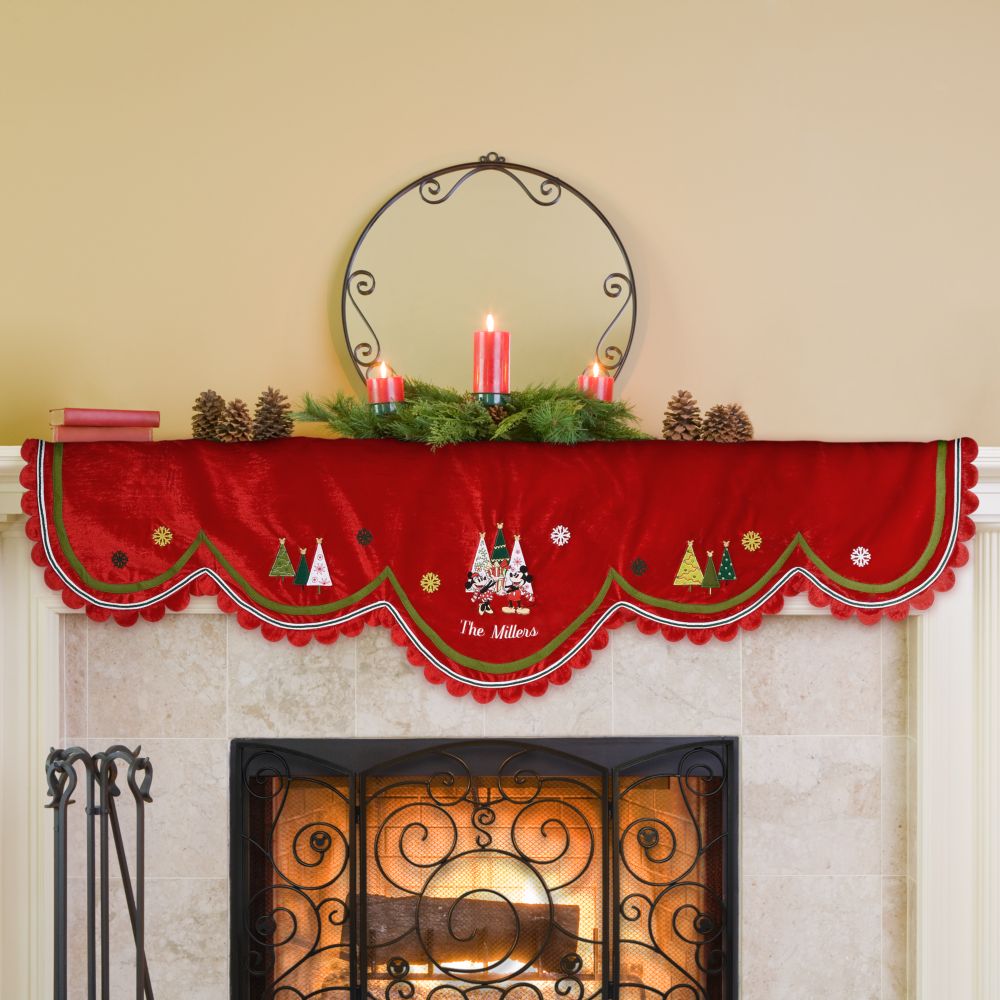 Personalized Classic Mickey Holiday Mantle Decor