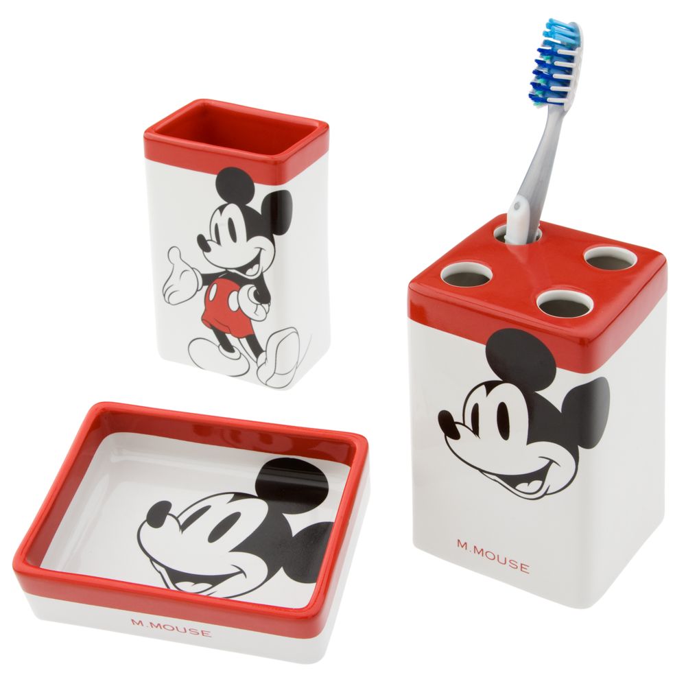 Classic M. Mouse Bathroom Accessory Set -- 3-Pc.