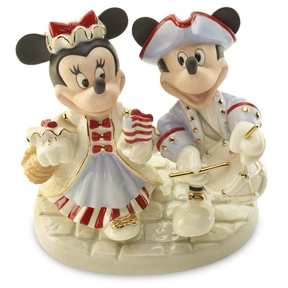 ''Patriotic Parade'' Minnie &amp; Mickey Mouse Figurine by Lenox