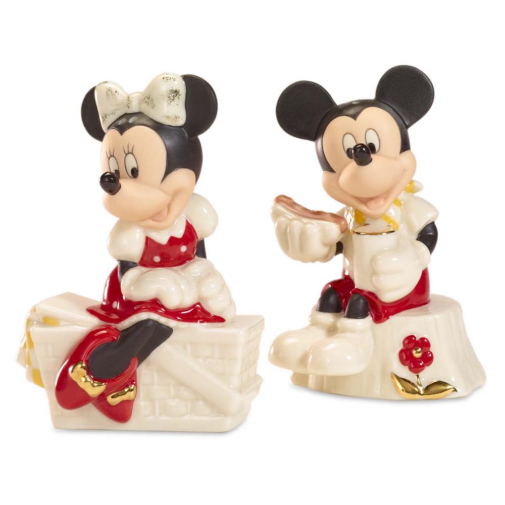 ''Picnic Pals'' Minnie & Mickey Mouse Salt & Pepper Shakers by Lenox