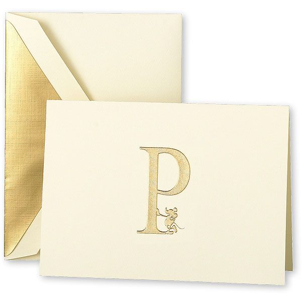 20-Pc. Walt Disney Signature Mickey Mouse Note Cards - Initial ''P''