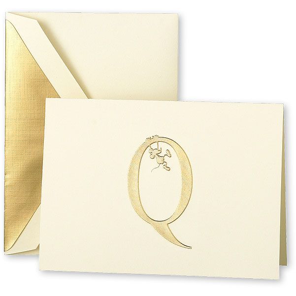 20-Pc. Walt Disney Signature Mickey Mouse Note Cards - Initial ''Q''