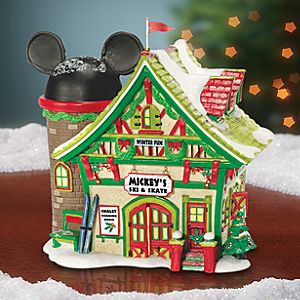 Light-Up Mickeys Ski and Skate Chalet Building by Dept. 56