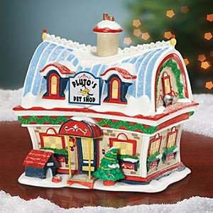 Light-Up Plutos Pet Shop Building by Dept. 56