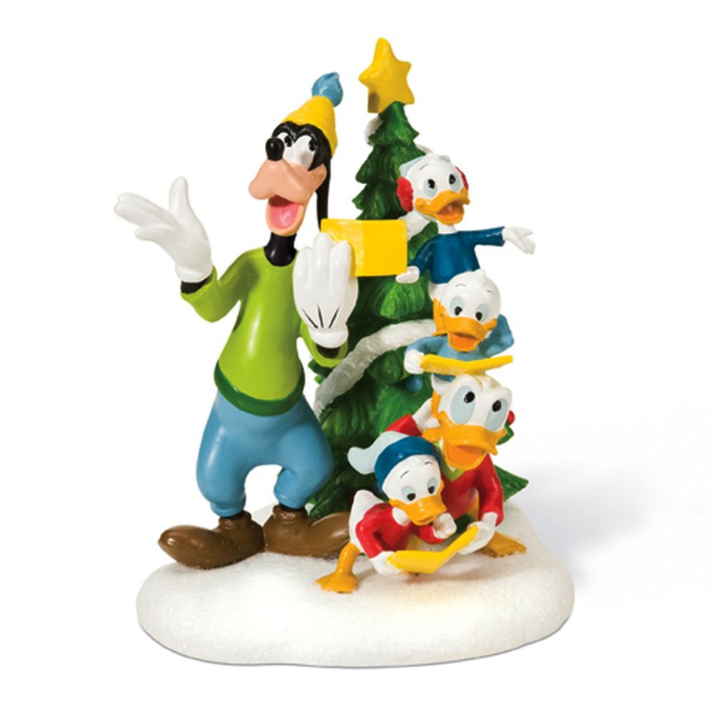 ''Christmas Carols'' Donald Duck, Nephews and Goofy Figurine by Dept. 56